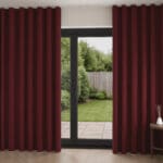 Laura Ashley Swanson Dark Cranberry Wave Curtain