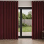 Laura Ashley Swanson Dark Cranberry Wave Curtain
