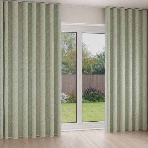 Laura Ashley Sweet Alyssum Moss Green Wave Curtain