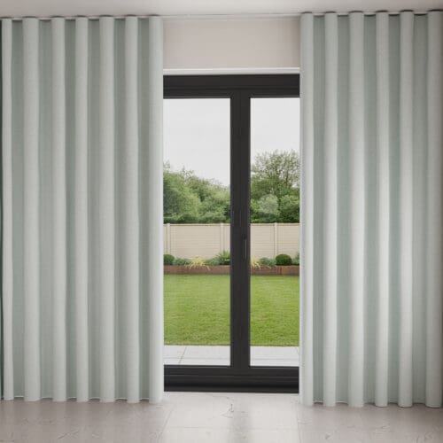 Laura Ashley Sycamore Pale Seaspray Wave Curtain