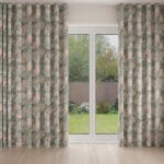 Laura Ashley Tapestry Floral Chenille Blush Wave Curtain