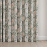 Laura Ashley Tapestry Floral Chenille Blush Wave Curtain