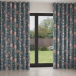 Laura Ashley Tapestry Floral Dusky Seaspray Wave Curtain
