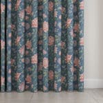 Laura Ashley Tapestry Floral Dusky Seaspray Wave Curtain