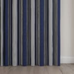 Laura Ashley Tiverton Stripe Midnight Wave Curtain