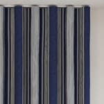Laura Ashley Tiverton Stripe Midnight Wave Curtain