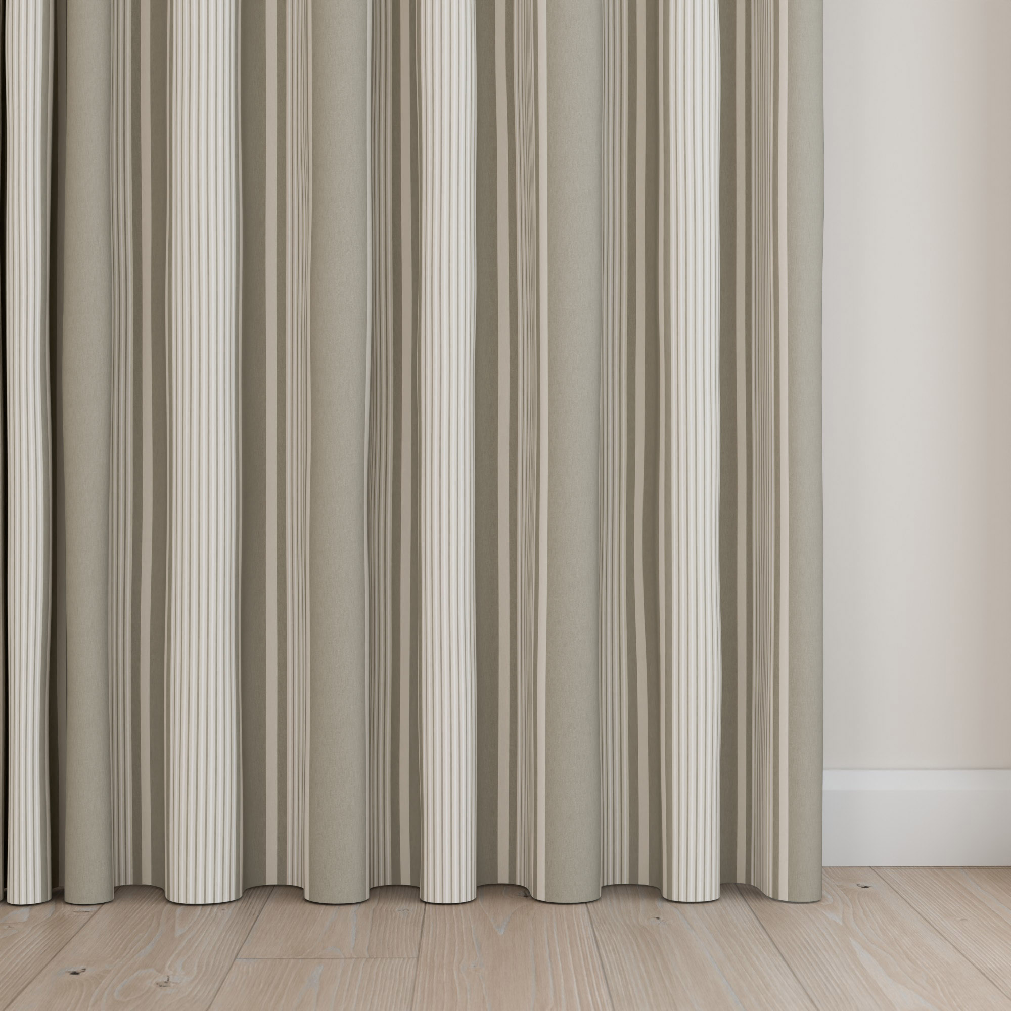 Laura Ashley Tiverton Stripe Steel Wave Curtain - Image 5