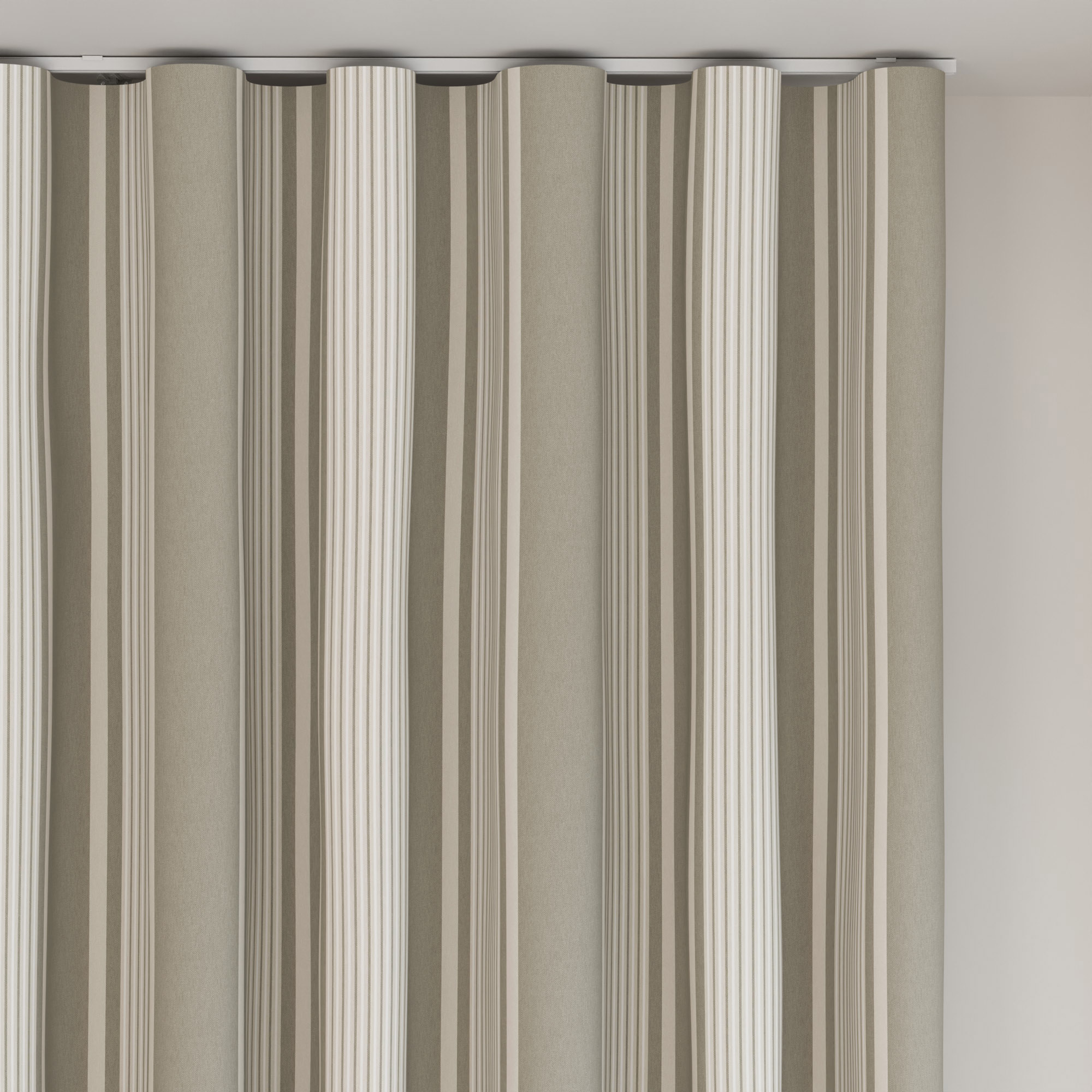 Laura Ashley Tiverton Stripe Steel Wave Curtain - Image 6