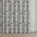 Laura Ashley Toile De Jouy Dark Seaspray Wave Curtain