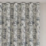 Laura Ashley Toile De Jouy Dark Seaspray Wave Curtain