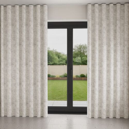 Laura Ashley Toile De Jouy Silver Wave Curtain