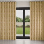 Laura Ashley Trecastle Ochre Wave Curtain