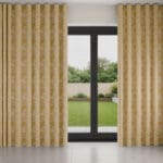 Laura Ashley Trecastle Ochre Wave Curtain