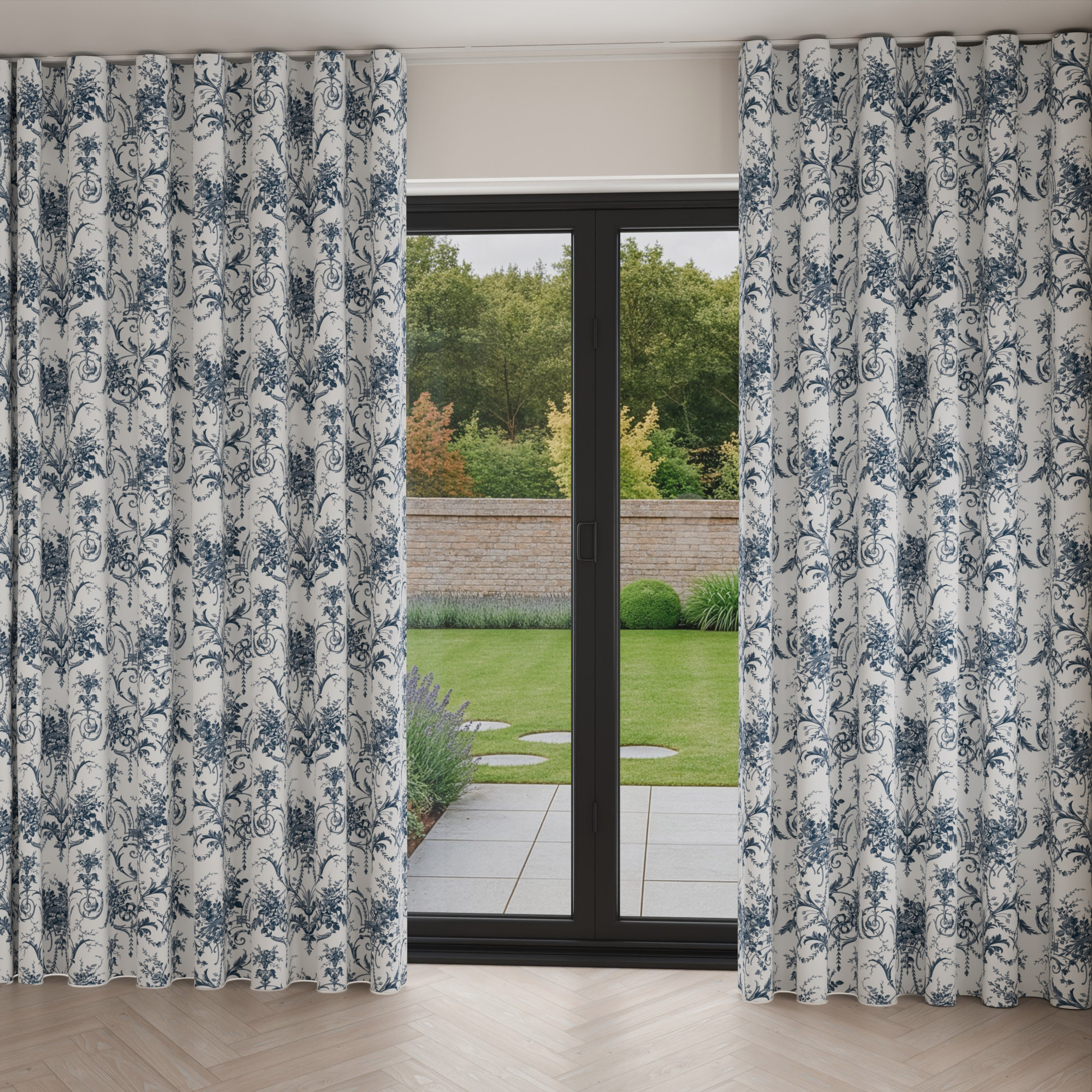 Laura Ashley Tulleries Midnight Wave Curtain