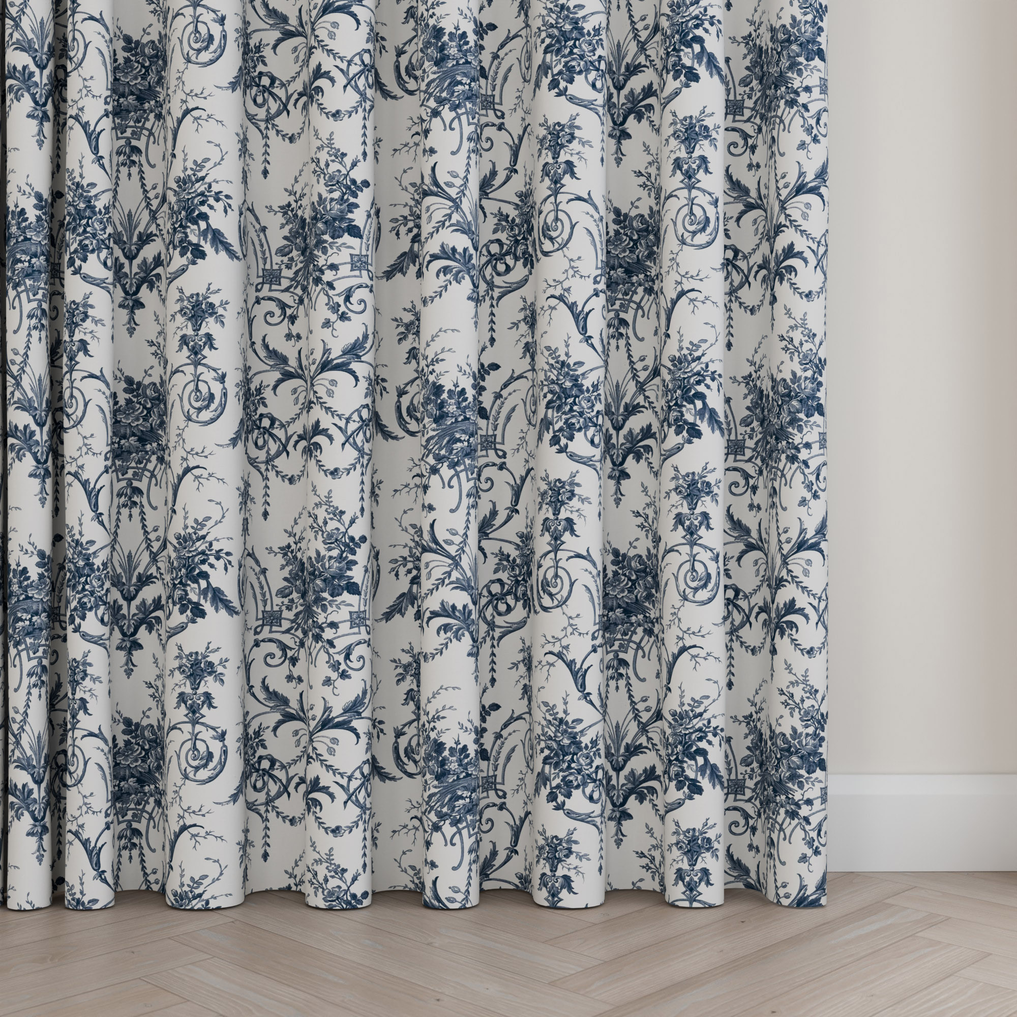 Laura Ashley Tulleries Midnight Wave Curtain - Image 5