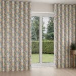 Laura Ashley Tulips China Blue Wave Curtain