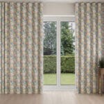 Laura Ashley Tulips China Blue Wave Curtain