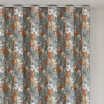 Laura Ashley Tulips Dusky Seaspray Wave Curtain