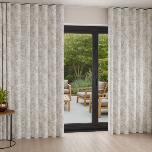 Laura Ashley Walled Garden Dove Grey Wave Curtain
