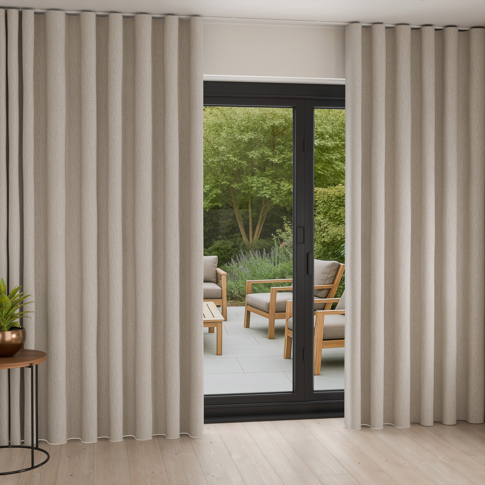 Laura Ashley Whinfell Natural Wave Curtain