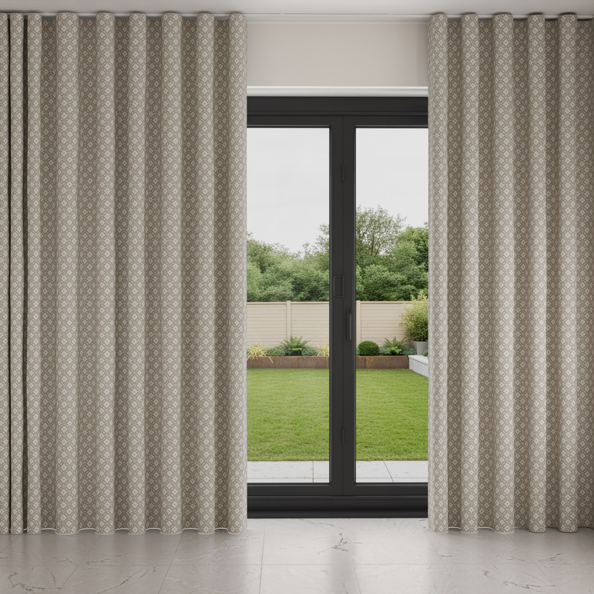 Laura Ashley Whitebrook Dove Grey Wave Curtain - Image 3