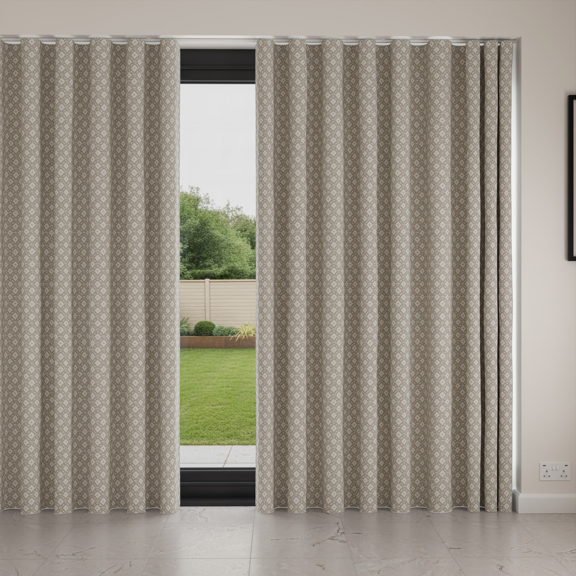 Laura Ashley Whitebrook Dove Grey Wave Curtain - Image 4