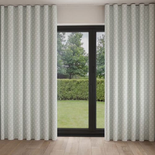 Laura Ashley Whitebrook Duck Egg Wave Curtain