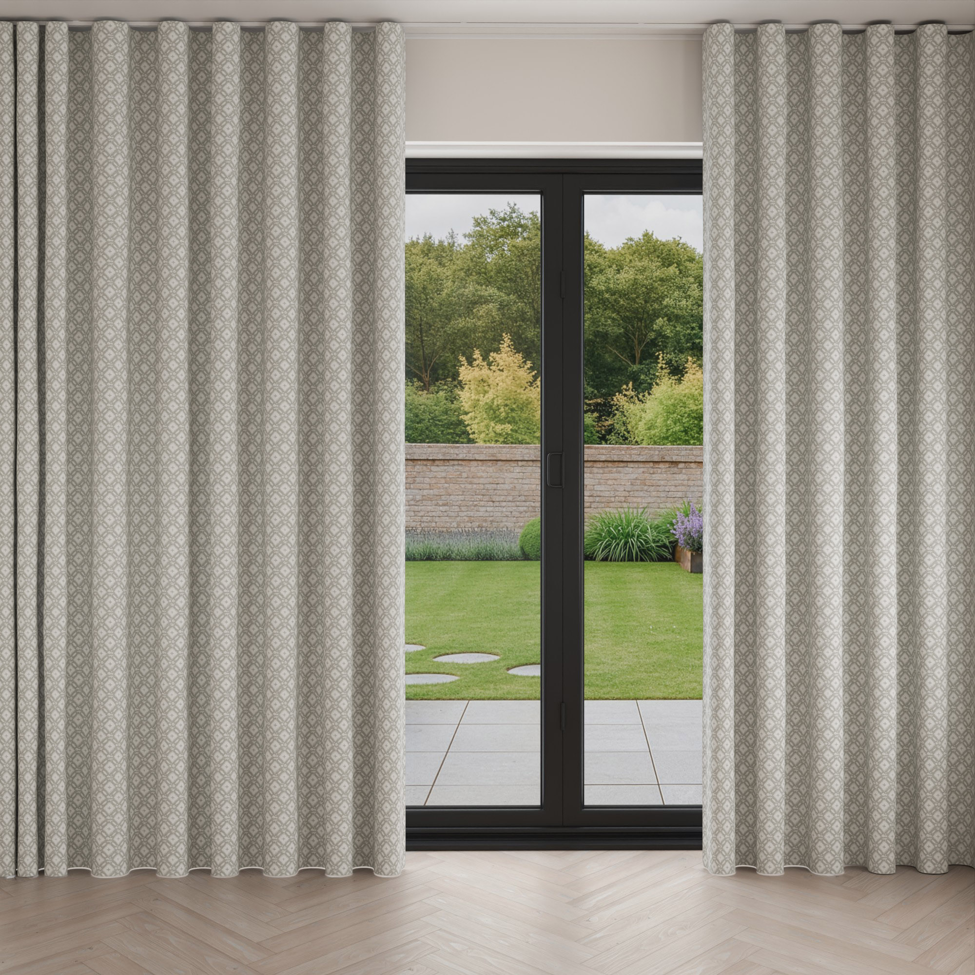 Laura Ashley Whitebrook Steel Wave Curtain - Image 2