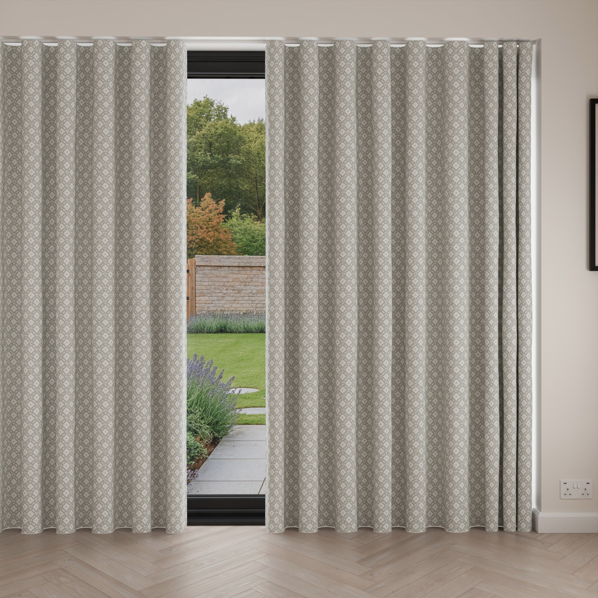 Laura Ashley Whitebrook Steel Wave Curtain - Image 3