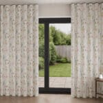 Laura Ashley Wild Meadow Coral Pink Wave Curtain