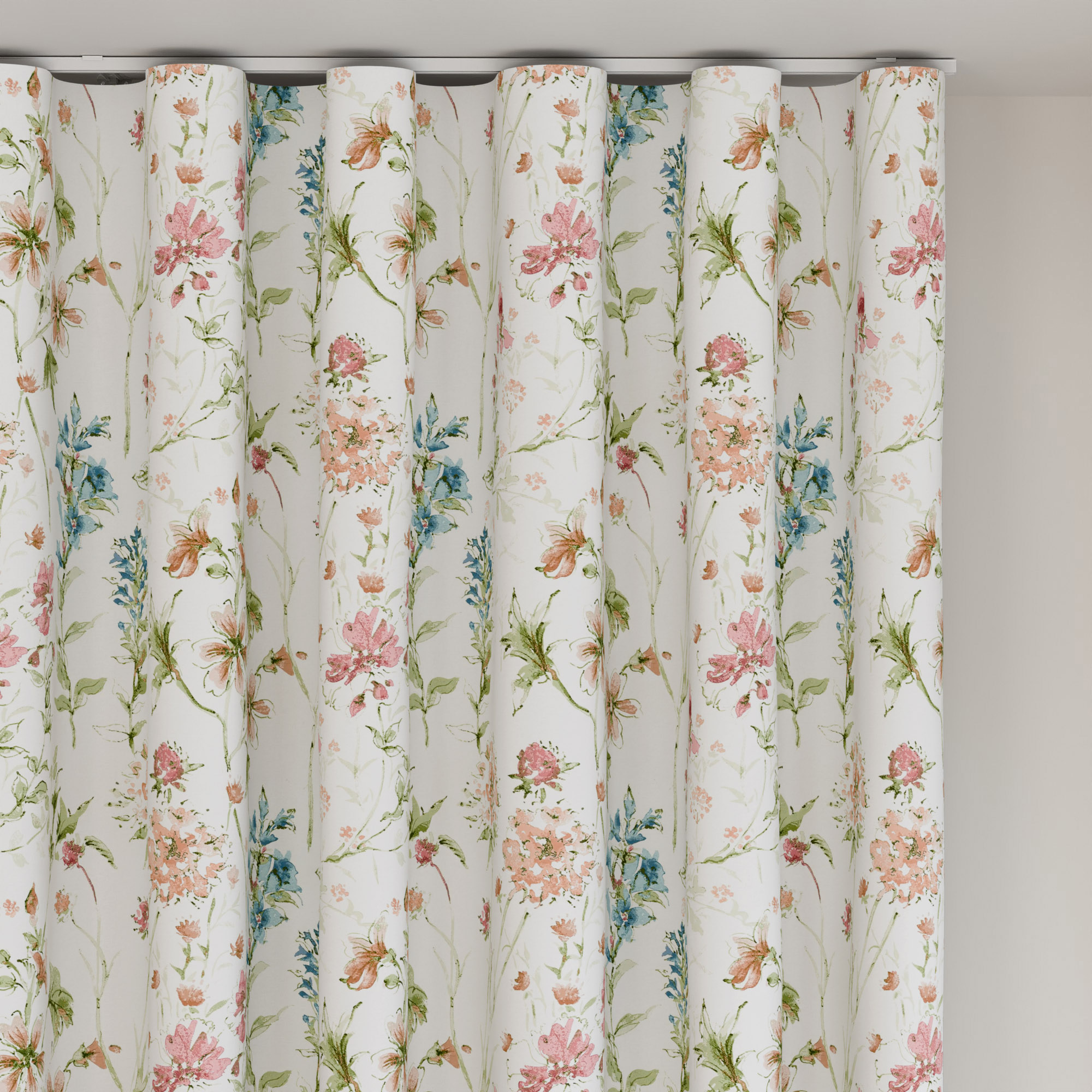 Laura Ashley Wild Meadow Crimson Wave Curtain - Image 6