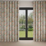 Laura Ashley Wild Roses Ochre Yellow Wave Curtain