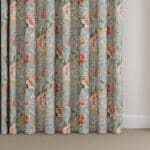 Laura Ashley Wild Roses Ochre Yellow Wave Curtain