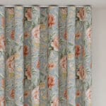 Laura Ashley Wild Roses Ochre Yellow Wave Curtain