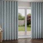 Laura Ashley Willow Leaf Chenille Pale Seaspray Wave Curtain