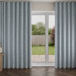 Laura Ashley Willow Leaf Chenille Pale Seaspray Wave Curtain