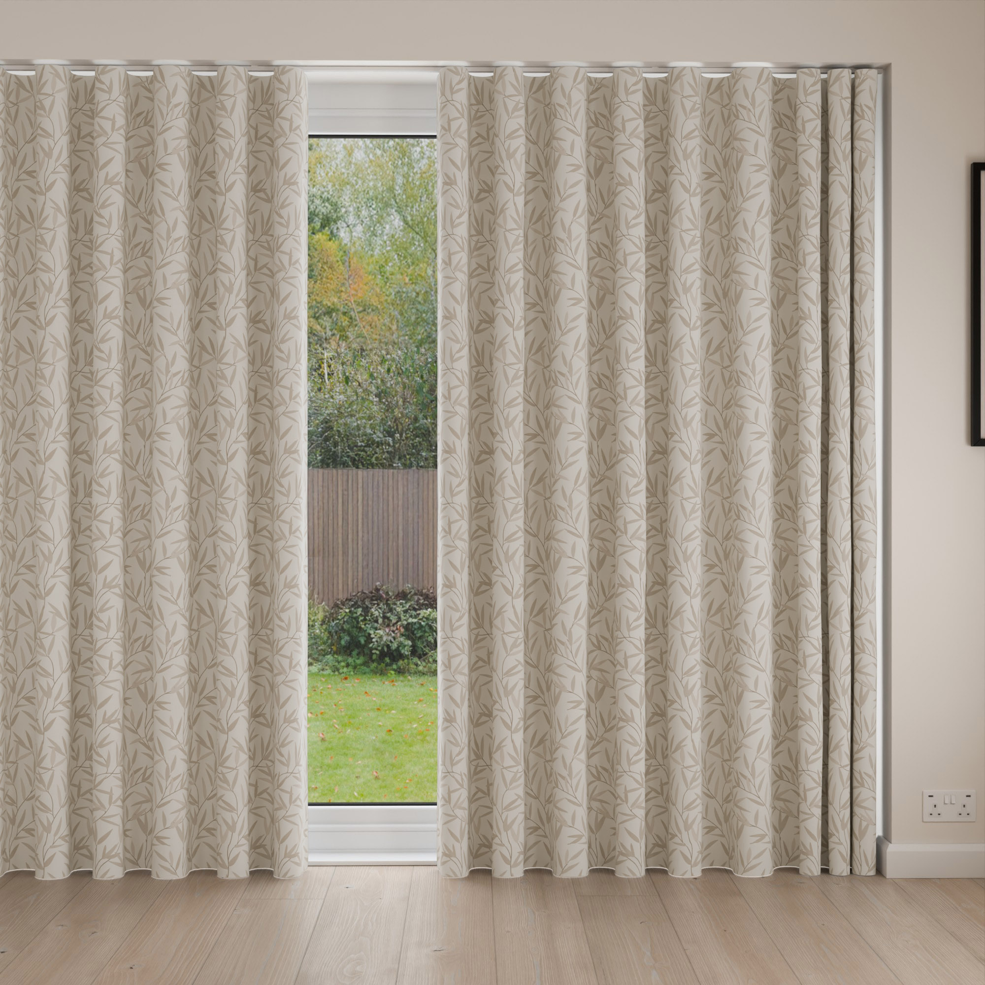 Laura Ashley Willow Leaf Natural Wave Curtain - Image 4