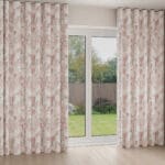 Laura Ashley Wisteria Coral Pink Wave Curtain