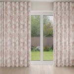 Laura Ashley Wisteria Coral Pink Wave Curtain