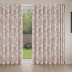 Laura Ashley Wisteria Coral Pink Wave Curtain