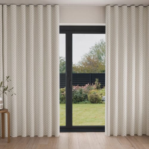 Laura Ashley Wood Violet Apricot Wave Curtain