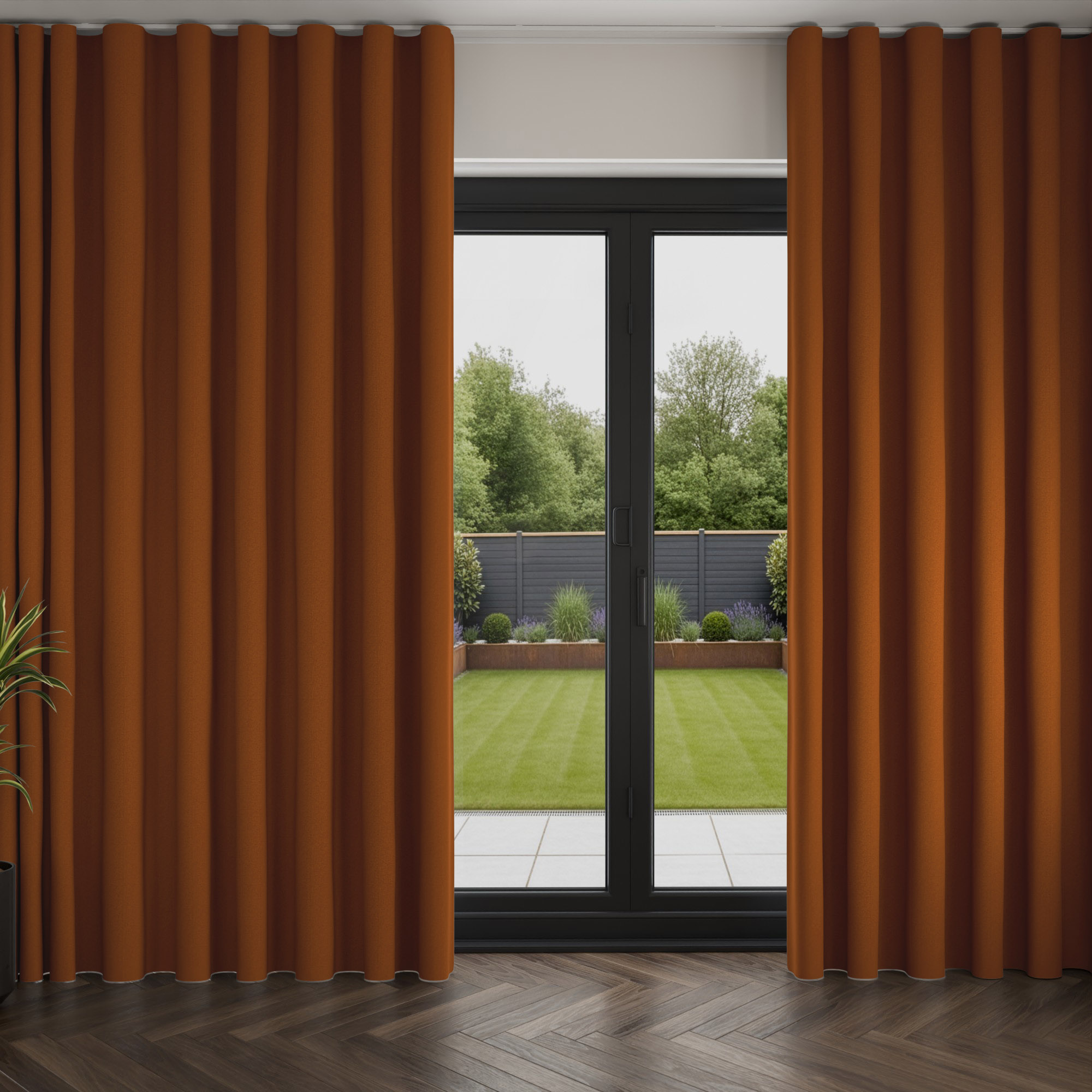 Harlow Rust Wave Curtain - Image 3