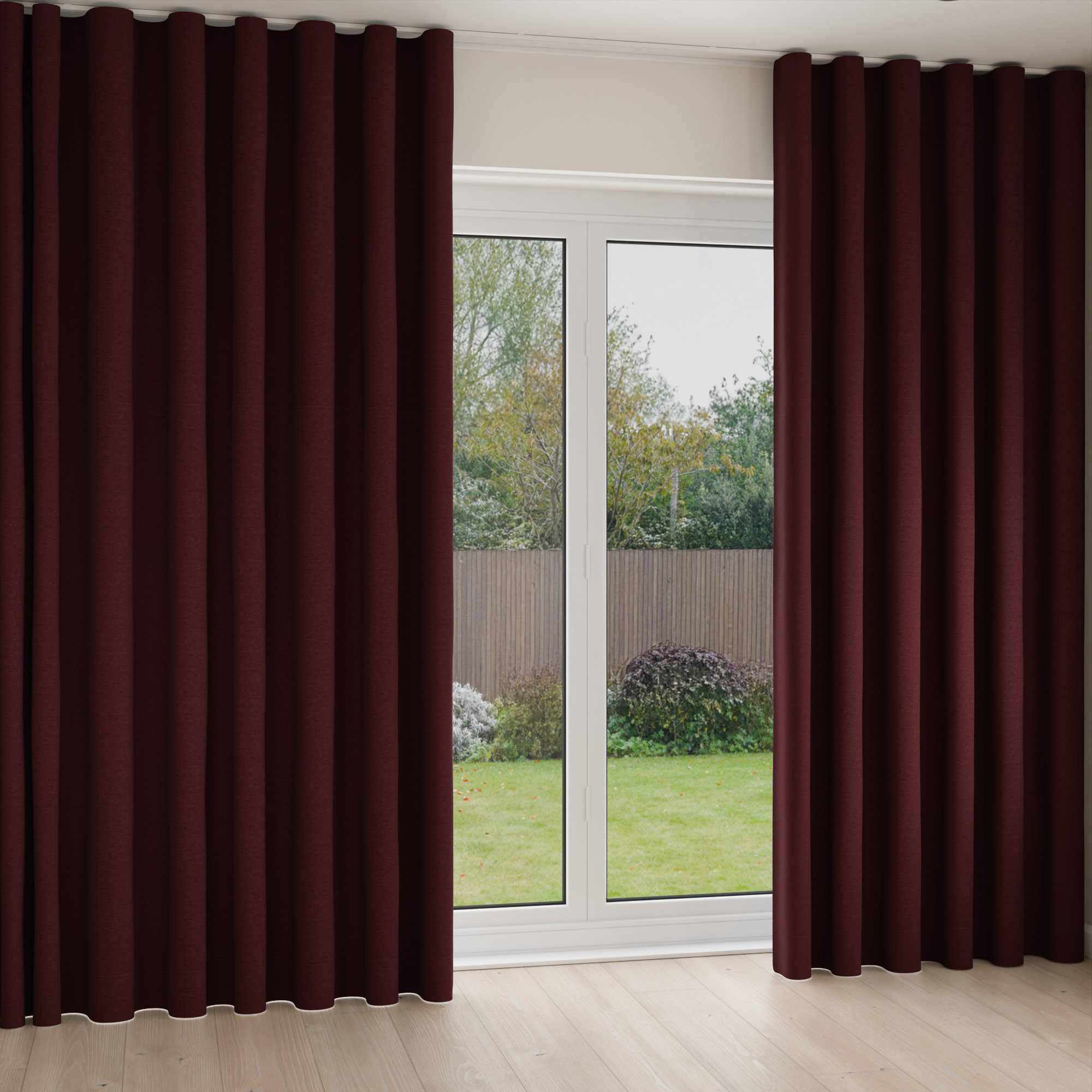 Keaton Claret Wave Curtain