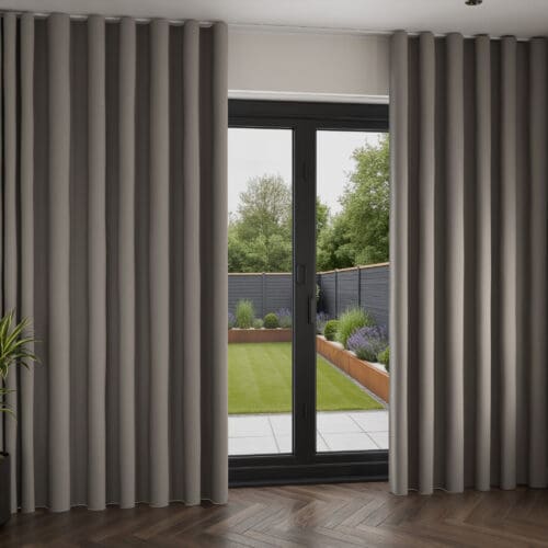 Keaton Pewter Wave Curtain