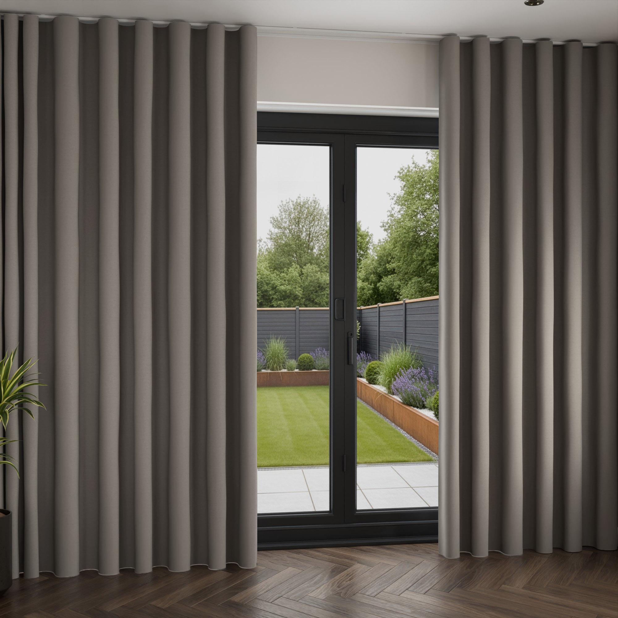 Keaton Pewter Wave Curtain - Image 2