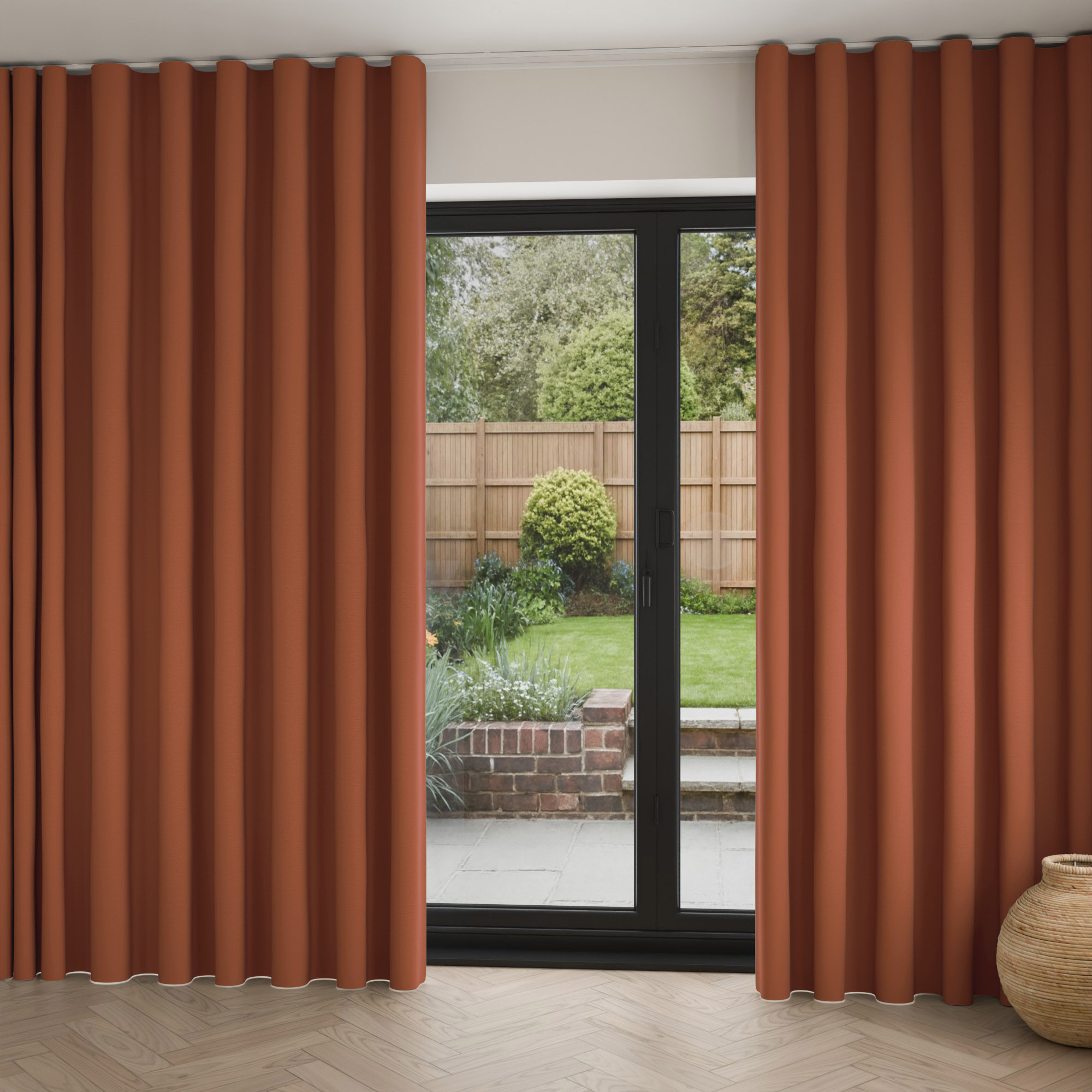 Keaton Rust Wave Curtain