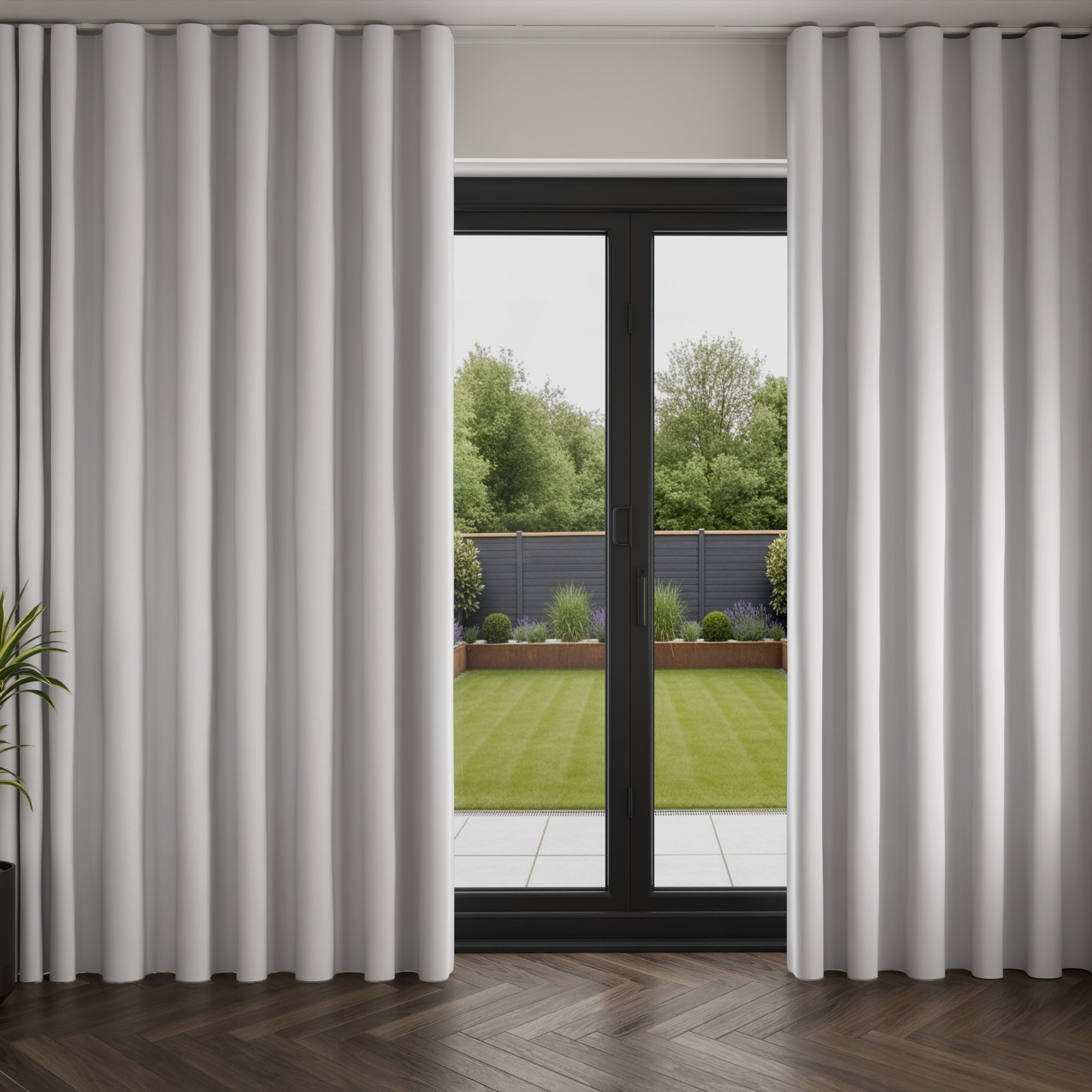 Keaton White Wave Curtain - Image 3