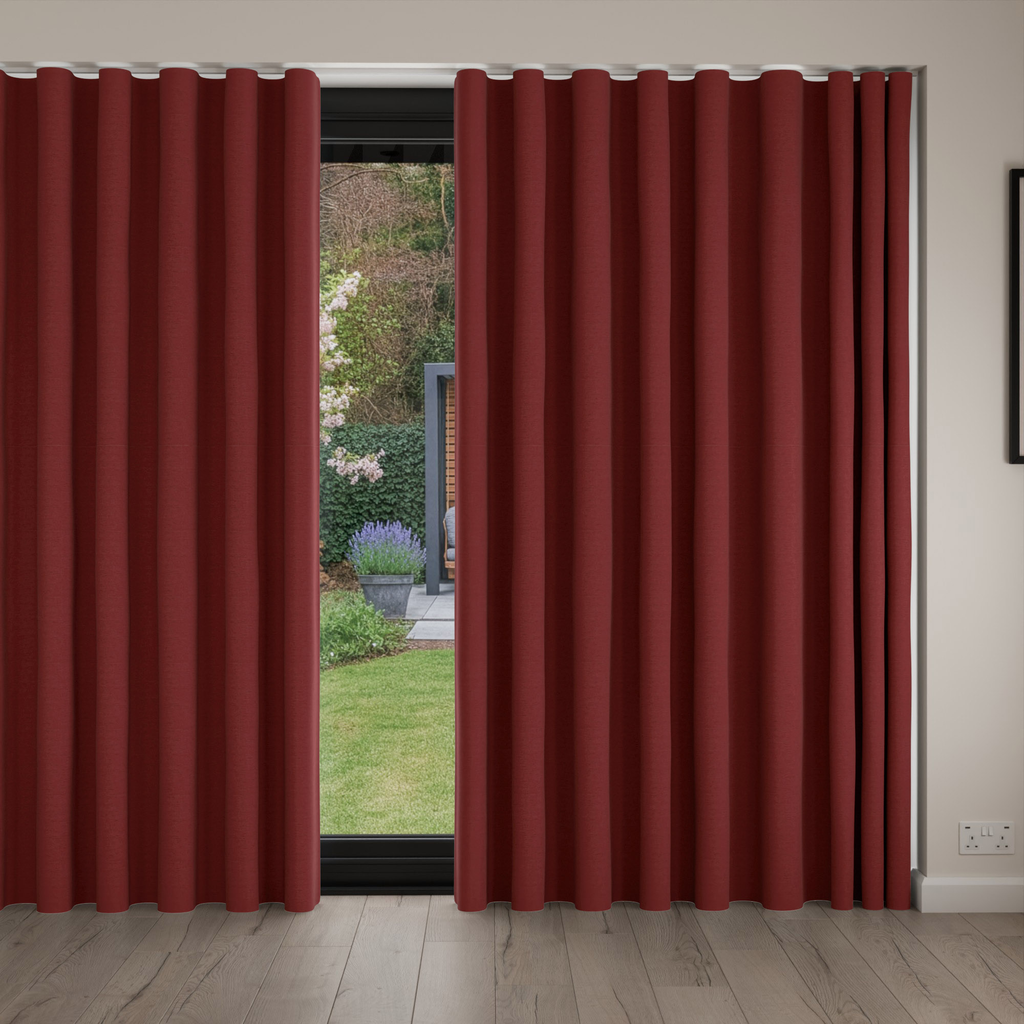 Keaton Wine Wave Curtain - Image 4