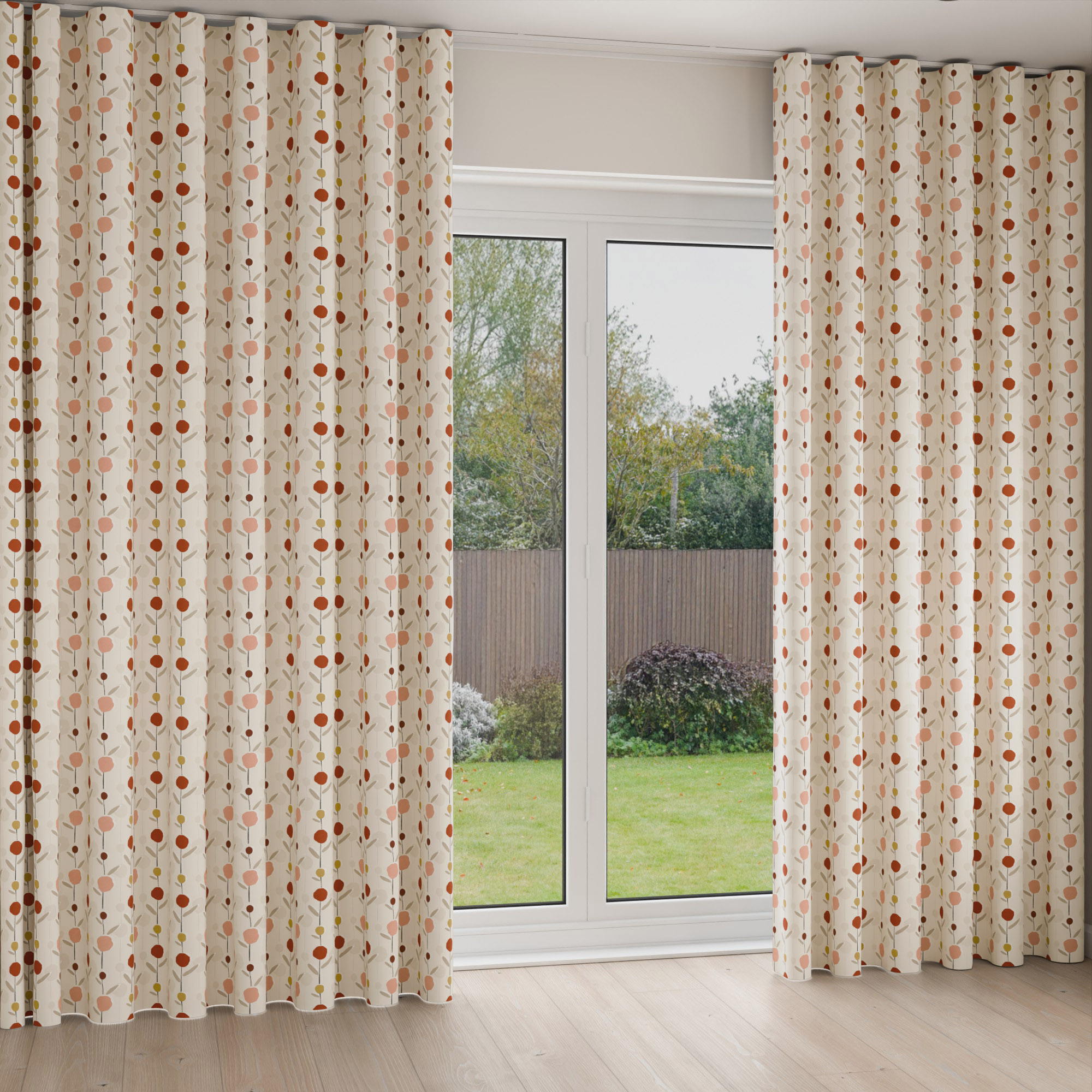 Marceau Cherry Wave Curtain
