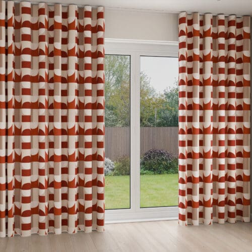 Crosby Scarlet Wave Curtain